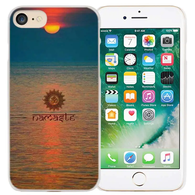 04 Чехол для телефона Aum Om Yoga ДЛЯ iPhone X, 6, 6 S, 7, 8 Plus, 5S, SE, 5, 4S, 4, 5c, прозрачный жесткий чехол из поликарбоната, пластиковый чехол, милый чехол для телефона - Цвет: 04