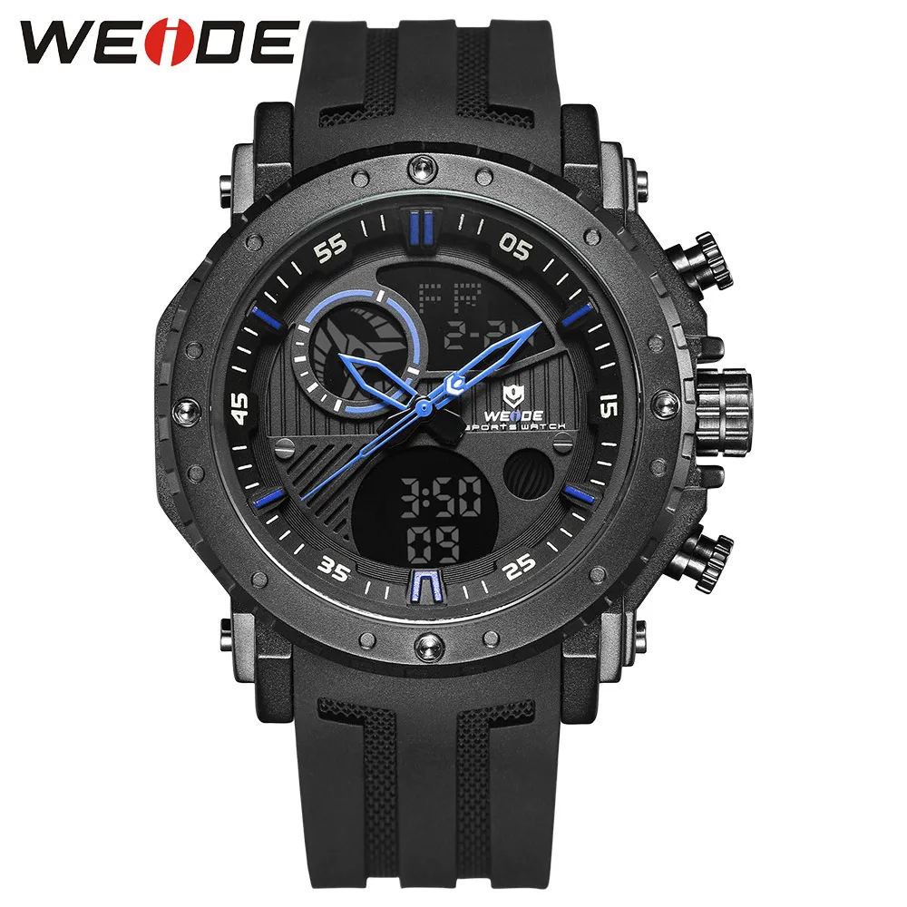 WEIDE часы для мужчин Роскошные Saat мужские спортивные силиконовые аналоговые