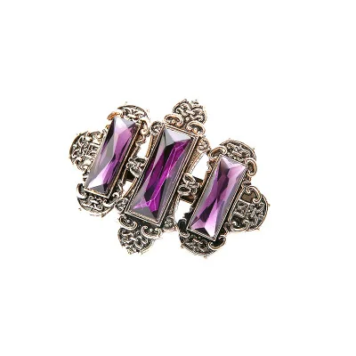 New European and American Gothic Diamond Hair Clips Crystal Diamond Transparent Hair Accessories bohemian vampirina hair bow - Color: E