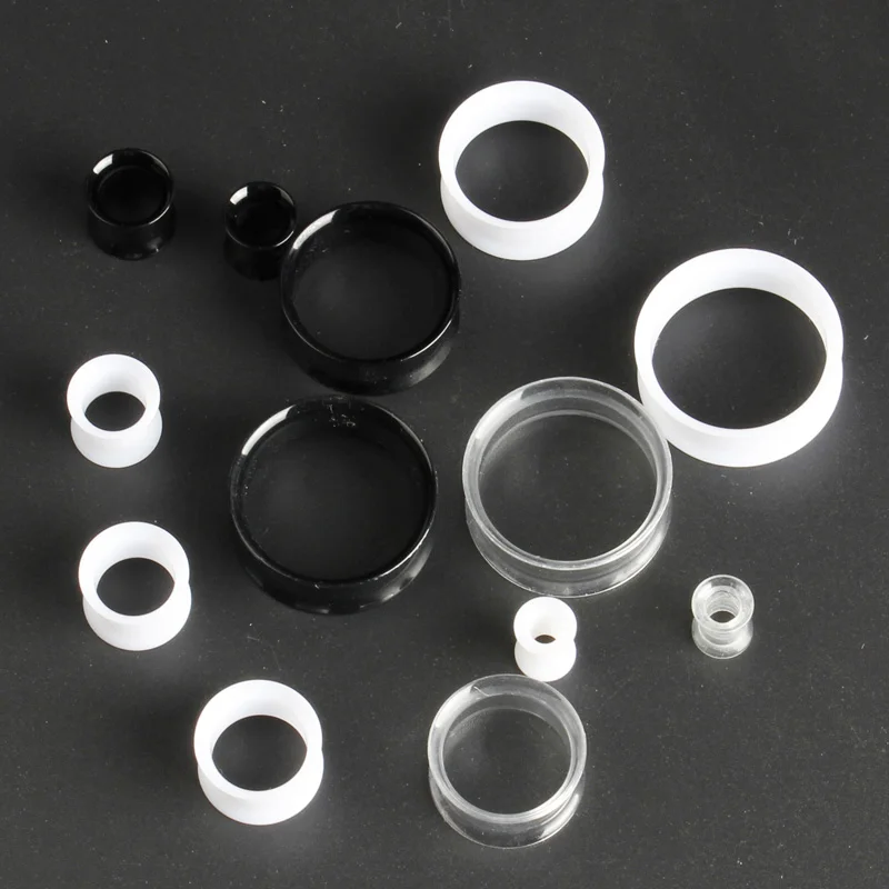 KUBOOZ простой дизайн акриловые ушные датчики Вилки и Туннели пирсинг Носилки микс 3