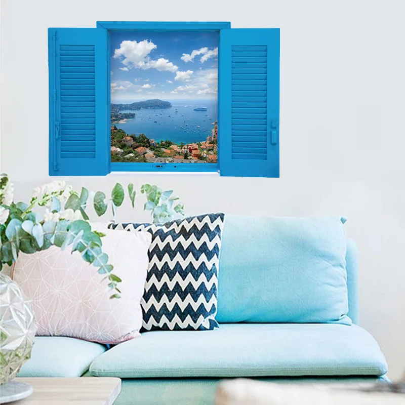 28 видов стильных 3d виниловых наклеек на Окно просмотра настенные наклейки для