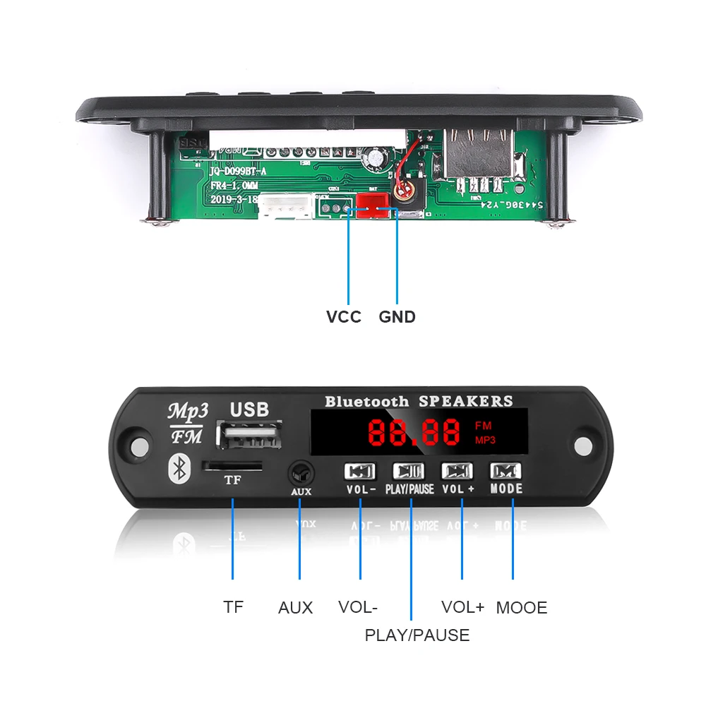 Mp3 декодер KEBIDU с цветным экраном Bluetooth 5 0 WMA WAV FLAC APE MP3 плеер USB TF FM радио модуль
