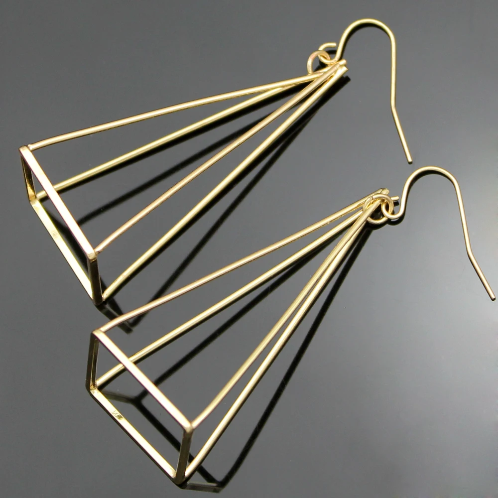 Черные серьги подвески в стиле стимпанк с золотистым/серебристым покрытием 3D