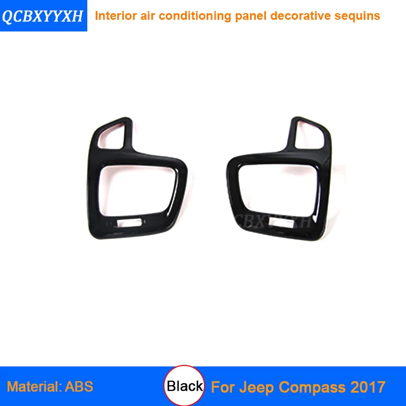 Автомобильный Стайлинг, черный цвет, для Jeep Compass, украшение интерьера автомобиля, блестки, автомобильная наклейка, внутренняя дверная ручка, коробка с блестками
