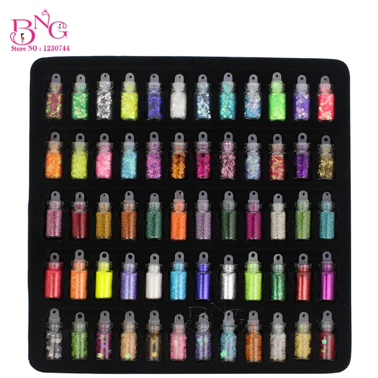 60 горшков/набор Стразы для ногтей принадлежности блестящие украшения маникюра