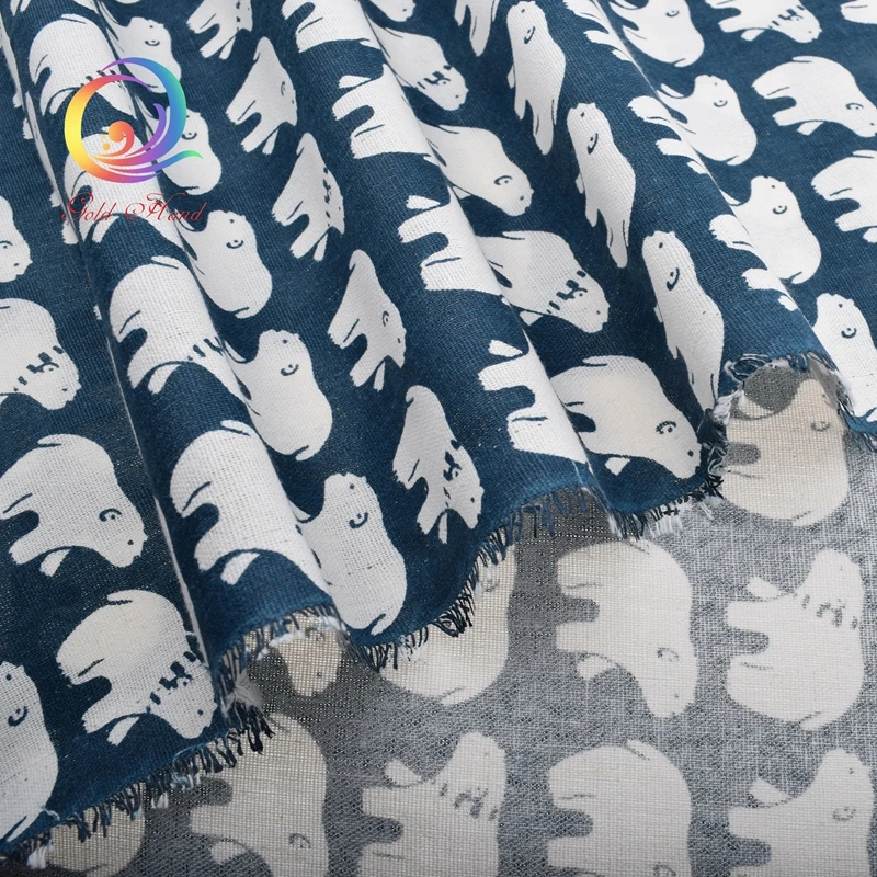 Haisen ткань из хлопка и льна с принтом для лоскутного шитья квилтинга сделай сам