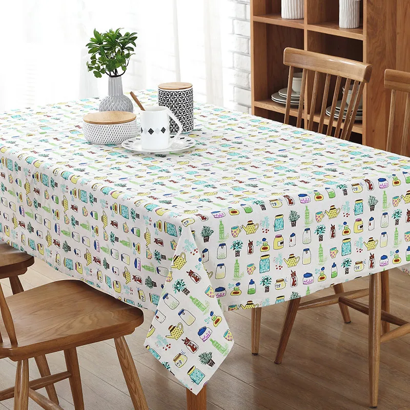 Простой городской обеденный стол ткань современный стиль квадрат хлопок белье