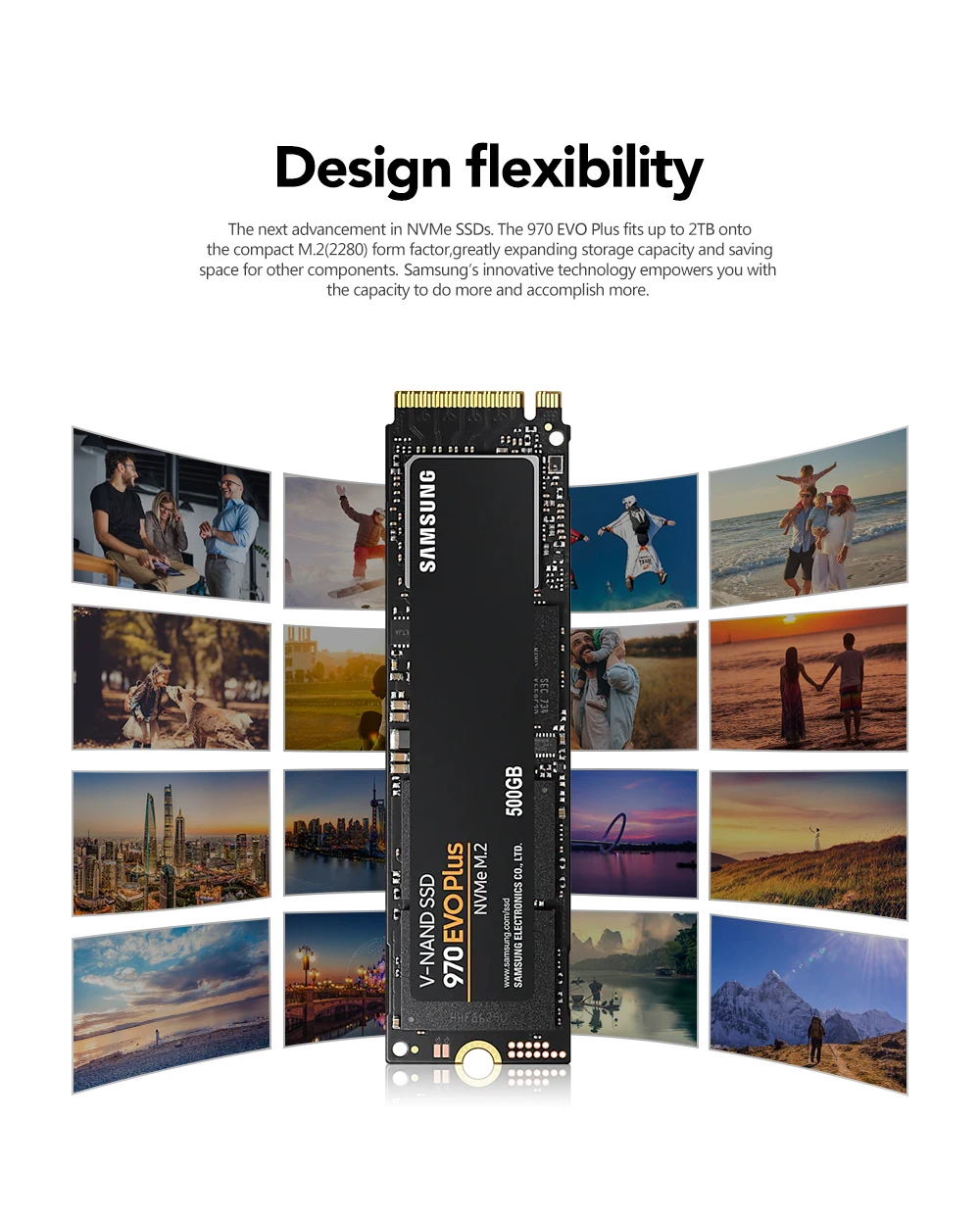 Samsung 970 EVO Plus SSD 250GB NVMe M.2 2280 SSD 500 ГБ 1 ТБ M.2 Внутренний твердотельный накопитель TLC SSD PCIe 3,0x4 NVMe 1,3 ноутбук