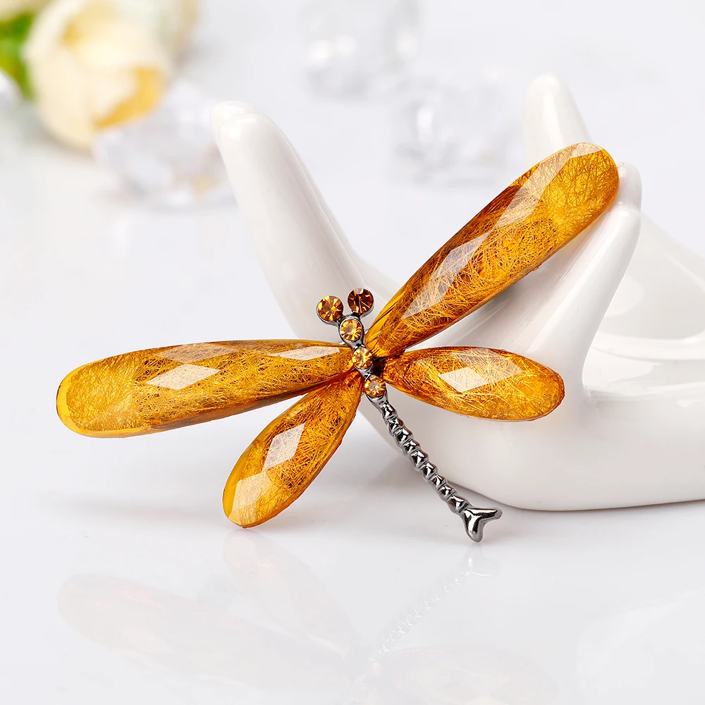 Красочные Акриловые стрекозы насекомые Броши для женщин девушек банкетные