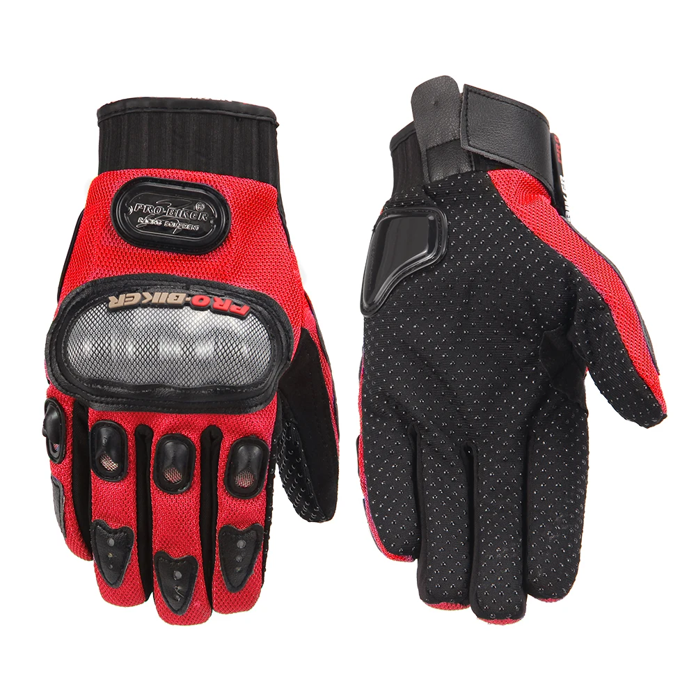 MCS-01A-Red PRO-BIKER мотоциклетные перчатки для страйкбола Пейнтбол езда Гонки тактические Защитные перчатки Экипировка Велоспорт Мотокросс перчатки MCS-01C - Цвет: MCS-01A-Red