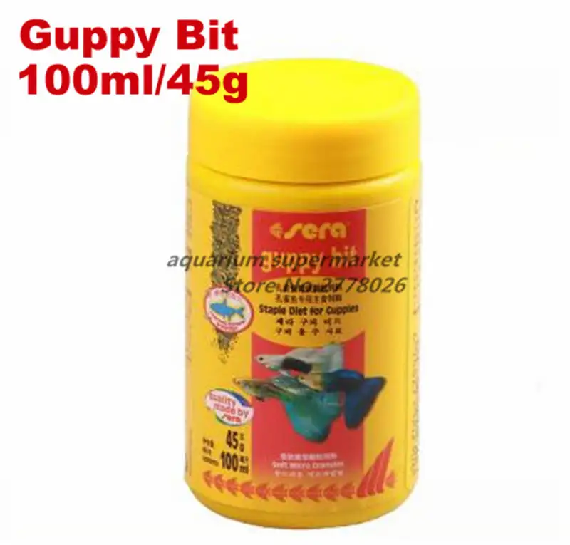 guppy bit 45g Cichild discus betta guppy botton catfish все виды для мини-рыбы - Цвет: guppy bit 45g
