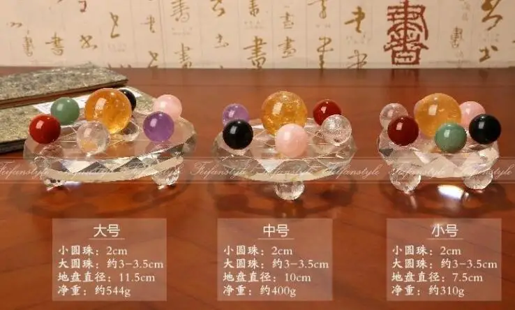 1 комплект Кристальные шарики из натурального кристалла 7 цветов|fengshui crystal