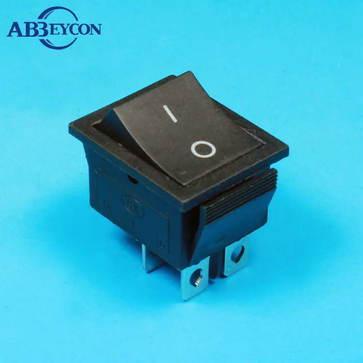 

RS369 Waterproof rocker switch with red light RS-608,4P China supplier momentary rocker switch