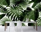 Фотообои большие, в стиле ретро, с изображением тропического леса, пальмы, листьев Бахо, для гостиной, спальни, телевизора, фона на стену