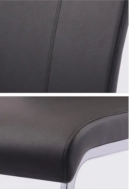 New Fashion European dining chair Stainless PU leather dining chair leisure back chair hotel furniture living room dining chair