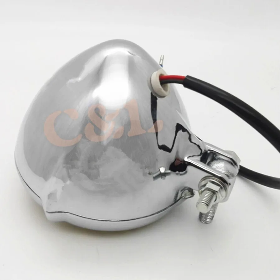 Хромовая полированная винтажная мотоциклетсветильник фара в стиле батеса H4