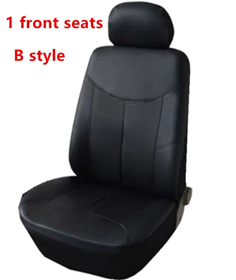 1 front seats B Роскошный качественный чехол из искусственной кожи для автомобильных сидений, чехлы для автомобильных сидений, набор универсальных подходящих для большинства автомобилей, чехлы для сидений в подарок - Название цвета: 1 front seats B
