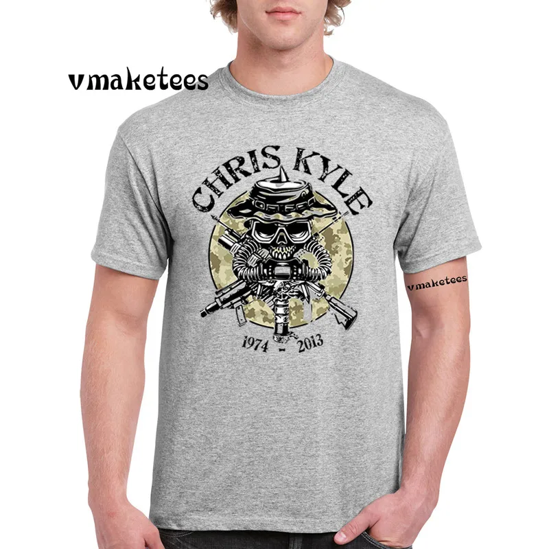 American Sniper Chris Kyle Fashion T-shirt Short sleeve Punisher Skull Team Legend Tshirt GMT907 | Мужская одежда