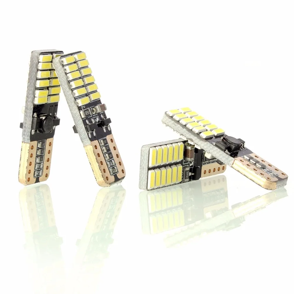 10 шт. T10 W5W 168 светодиодный Canbus без erreur 4014 24 SMD 5 Вт voiture уход за кожей лица avant Marqueur de