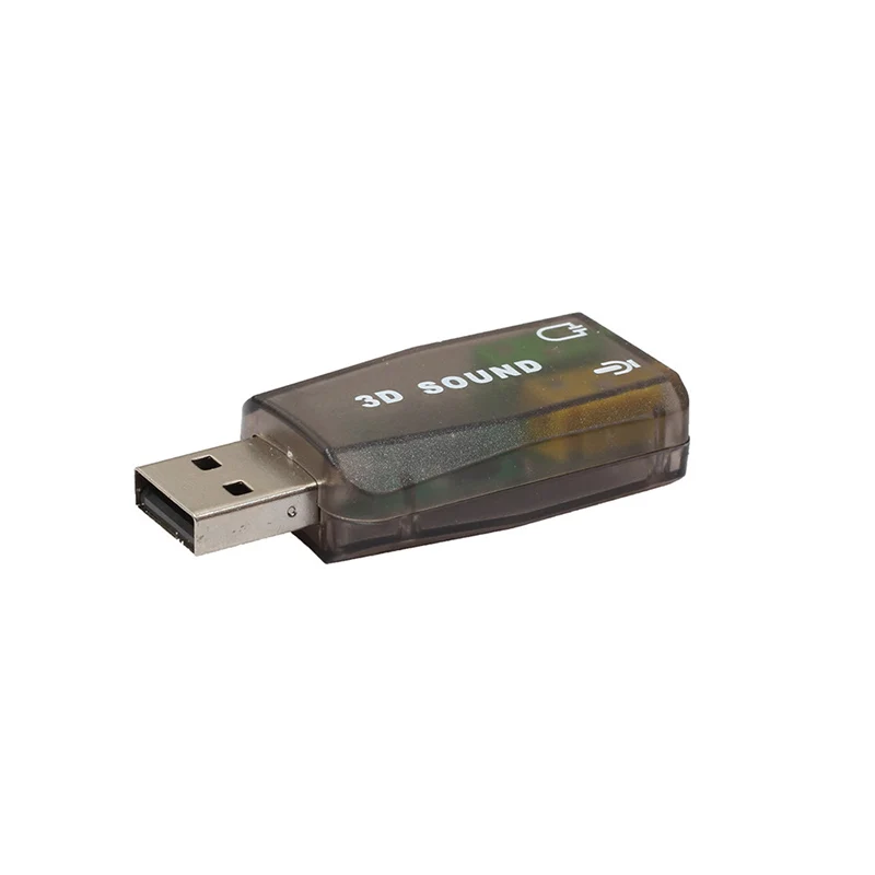 Usb звуковая карта 3 5 мм адаптер 3D Аудио 1 мини внешний интерфейс микрофон динамик