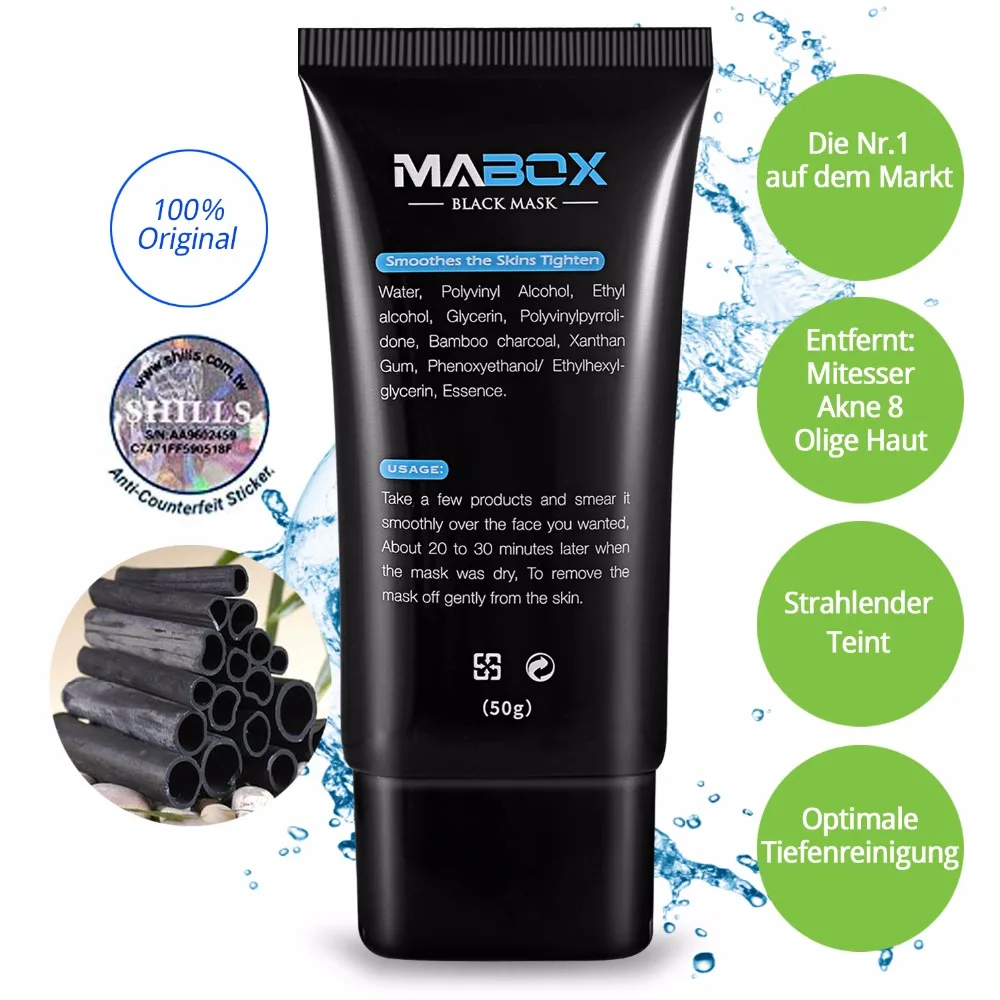 Маска для удаления черных точек с бамбуковым углем маска глубокого очищения поры