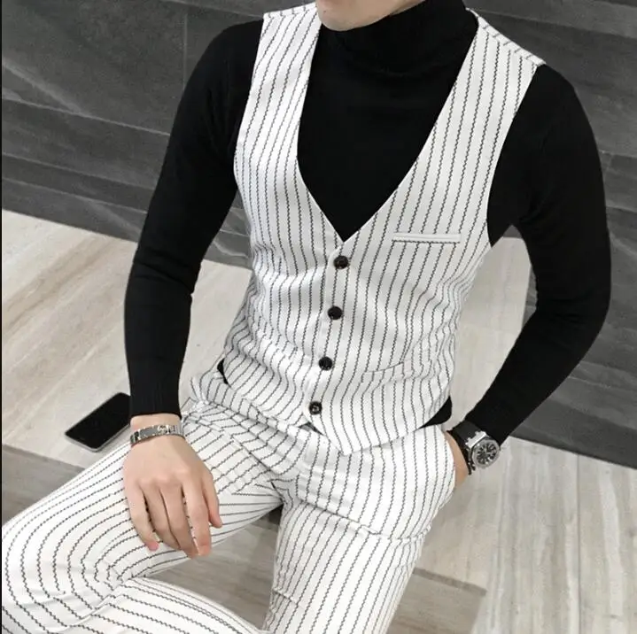 2019 Новый брендовый мужской костюм из 3 предметов тонкий жениха свадебные костюмы