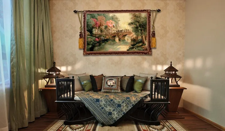 Fanreey изысканный гобелен Бельгия, пасторальный пейзаж, 88X138 см, GT-GXQ0016