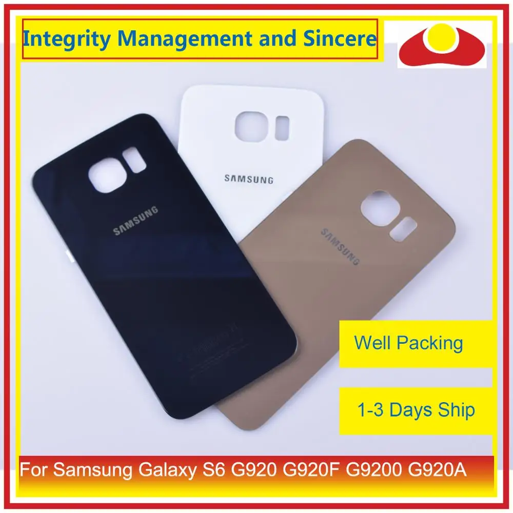 Оригинальный корпус для Samsung Galaxy S6 G920 G920F G9200 G920A задняя крышка с аккумулятором