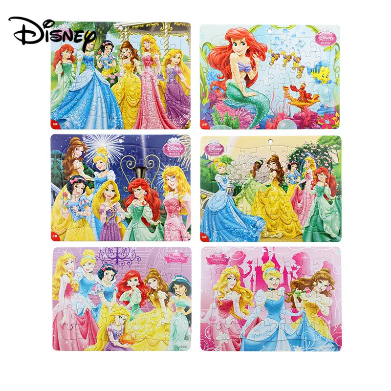 Disney коробка 40 частей головоломки принцессы/носочки с изображением снежной