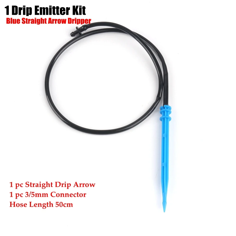 1Drip Blue Straight Садовая система капельного орошения наборы для бонсай цветок микро орошение капельная стрела капельницы 4л 8л/ч Садоводство капельные излучатели наборы - Цвет: 1Drip Blue Straight