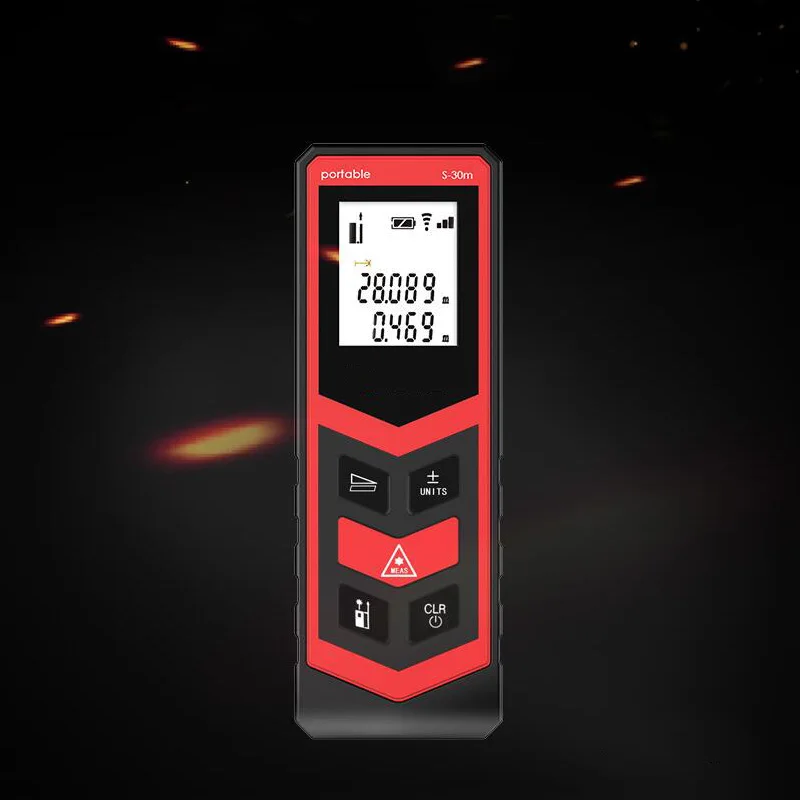 Портативный лазерный измеритель расстояния 30 м цифровой измерительный
