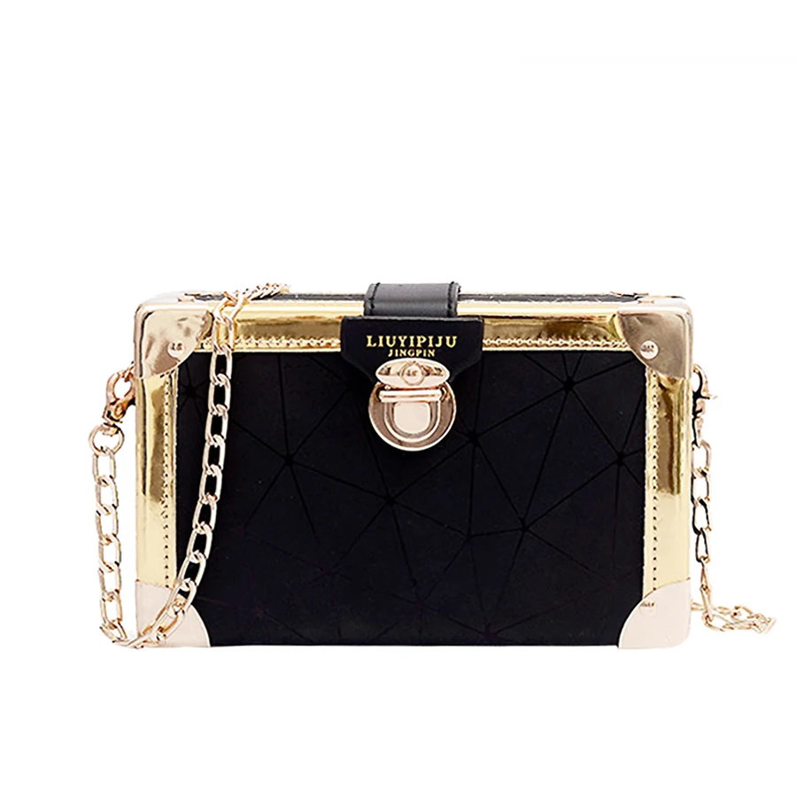 Забавная дизайнерская сумка мессенджер с геометрическим узором и золотым краем