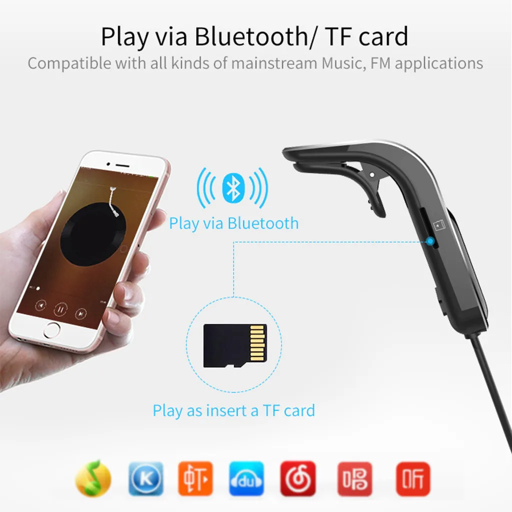 Беспроводной Bluetooth fm передатчик автомобильный комплект светодиодный цифровой