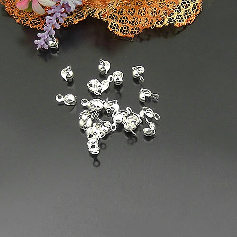 100 шт. античные бронзовые железные обжимные концевые колпачки Застежки Проволока