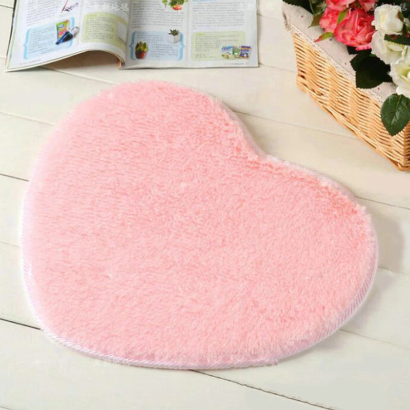 1 шт. модный домашний милый красивый мягкий персиковый коврик в форме сердца