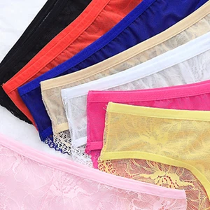 2pcs random 1536 Женские трусы, сексуальное нижнее белье, ropa interior femenina, кружевные трусики, сетчатые, размера плюс, для молодых девушек, bragas, 7 цветов, танга, XXS-XXL, 1536p2 - Цвет: 2pcs random 1536