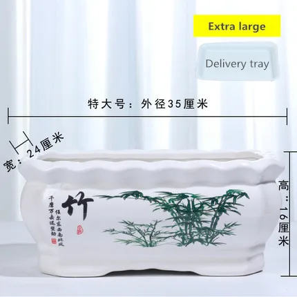 Бонсай горшок прямоугольный цветочный керамика современный минималистичный