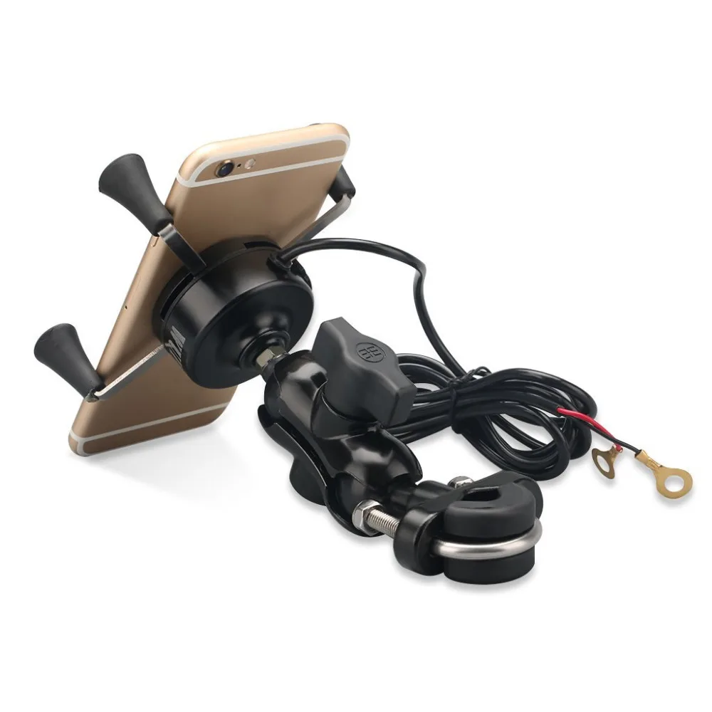 Универсальный алюминиевый держатель для телефона с креплением мотоцикла и