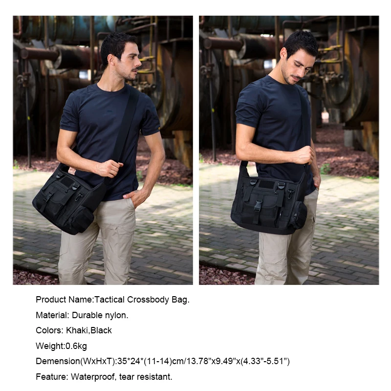 Тактическая Наплечная Сумка-слинг Protector Plus водонепроницаемая военная