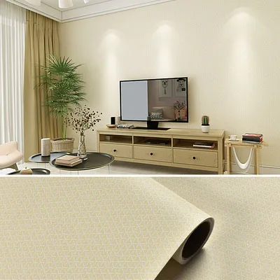 Light Yellow Современный простой 3D геометрический узор самоклеящаяся настенная бумага Гостиная ТВ диван спальня домашний декор фон настенные бумажные наклейки - Цвет: Light Yellow