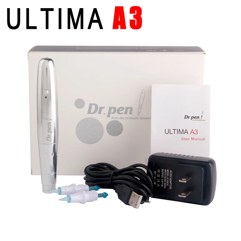 Derma Pen Dr. Pen A3 Auto Microneedle Pen Bayonet Prot Needle Cartridges Pen Use with Wired Cable Electric Derma Stamp New