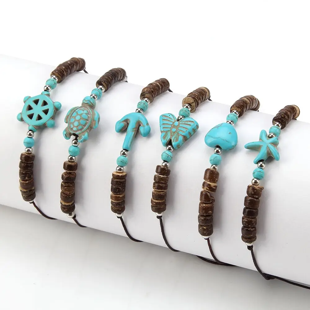 12 шт. винтажные Ретро бусины из вулканического камня Turquoises натуральный камень оплетенные бусины браслеты для женщин мужские браслетов и украшений