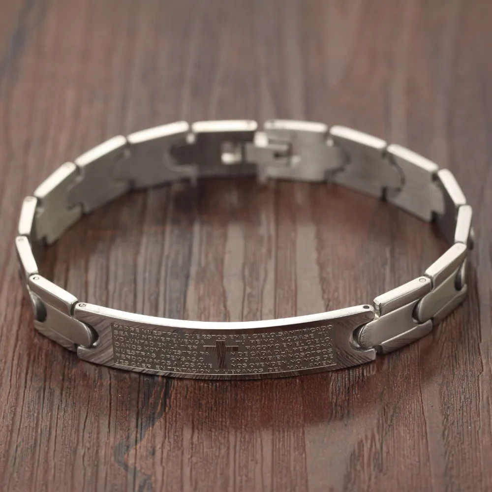 Stainless Steel Holy Bible Cross Link Chain Brand Love Classical Man Wrap Bangle Bracelet KS761 | Украшения и аксессуары