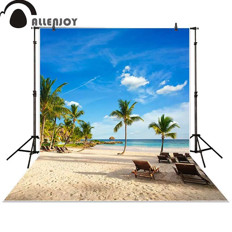 

Фон для фотосъемки Allenjoy тропический пляж Солнечный свет летвечерние НКА День рождения баннер детский душ фотосессия