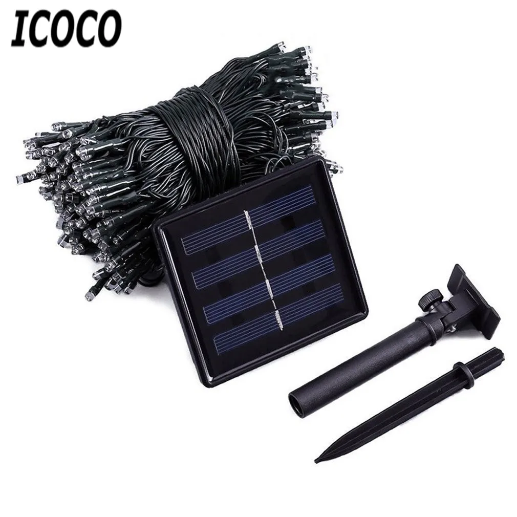 ICOCO новый дизайн на солнечных батареях 100LED водонепроницаемый медный провод
