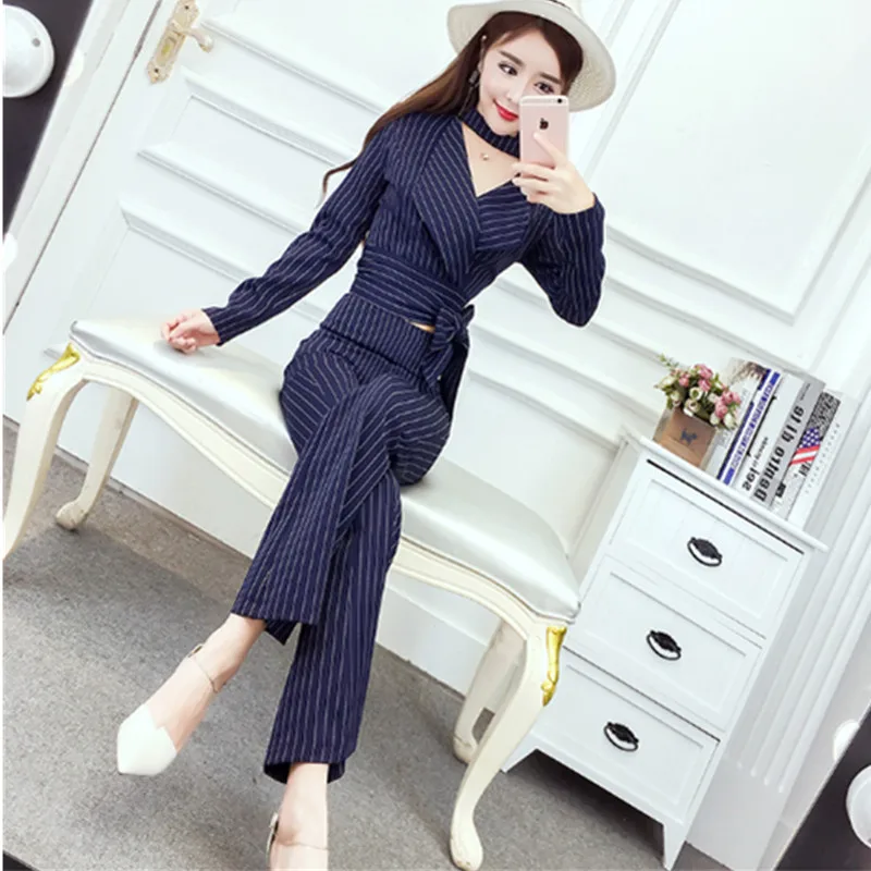 Женские костюмы из 2 предметов Топ с длинным рукавом и широкие брюки-клеш