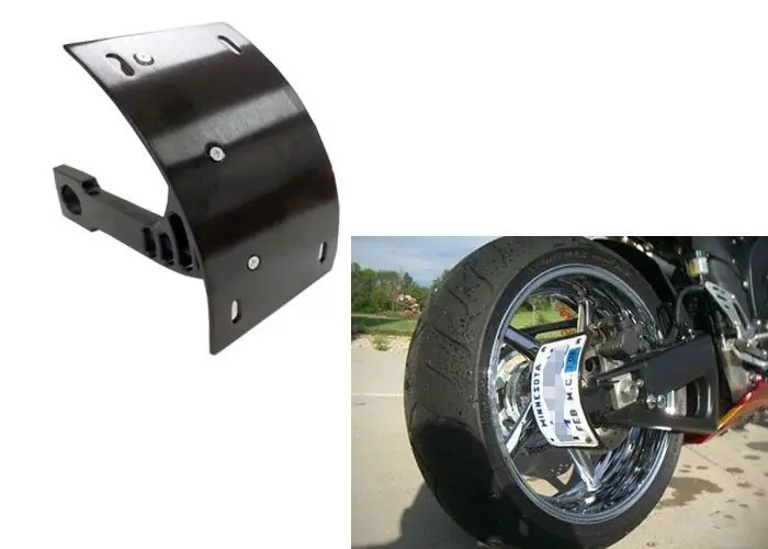

Motorcycle Parts Black Swingarm Side Mount Curve License Plate Bracket for Honda VTC1000 RC51 CBR954RR CBR929RR CBR900RR