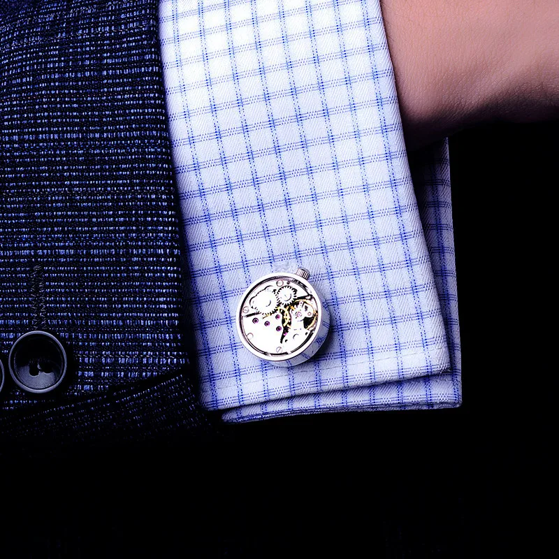 KFLK jewelry рубашка Запонки мужские бренд манжеты пуговицы серебряные часы запонка двигатель ссылки высокое качество abotoaduras ювелирные изделия