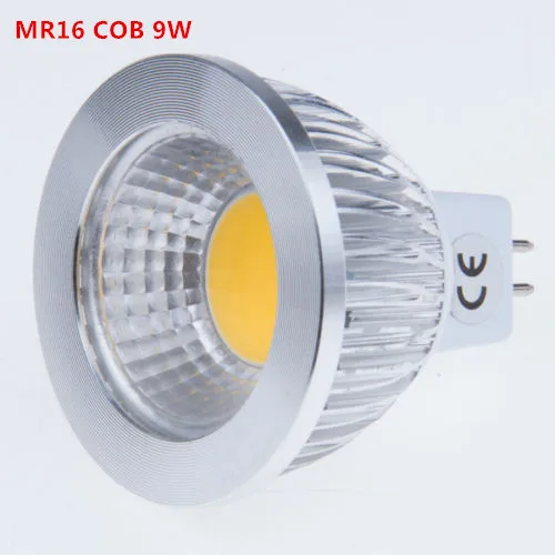 Мощная светодиодная лампа MR16 COB 9 Вт 12 15 Диммируемый Светодиодный прожектор Cob