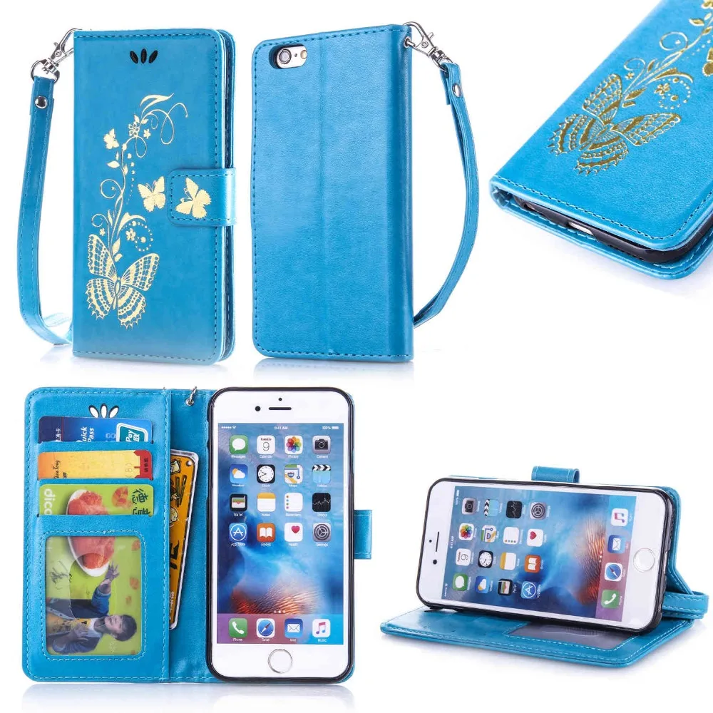 Оптовая продажа заводская цена кожаный чехол из ТПУ для iPhone 6 6S Plus с держателем